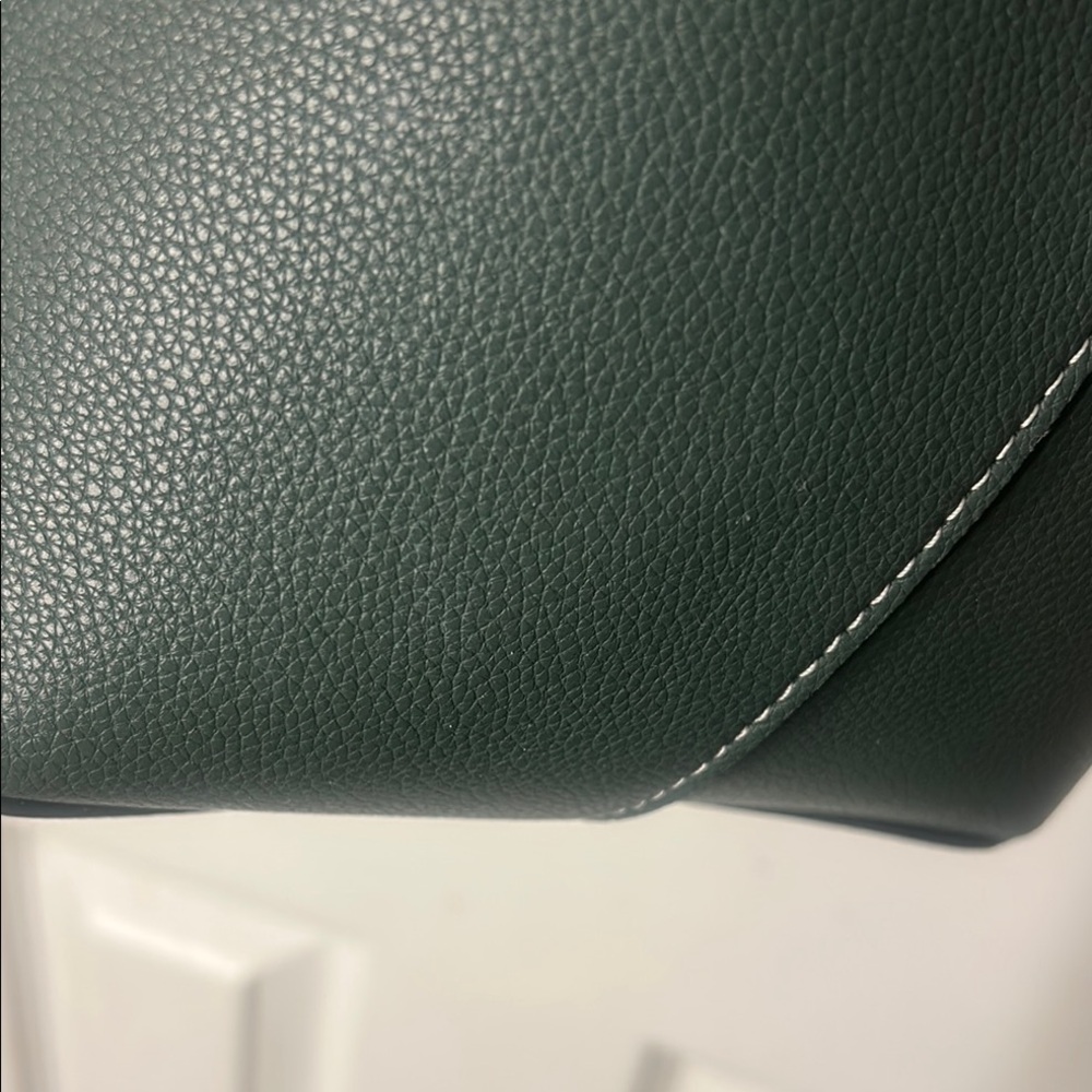 Elegant Green and Brown Tote Bag - Picture 3 of 6